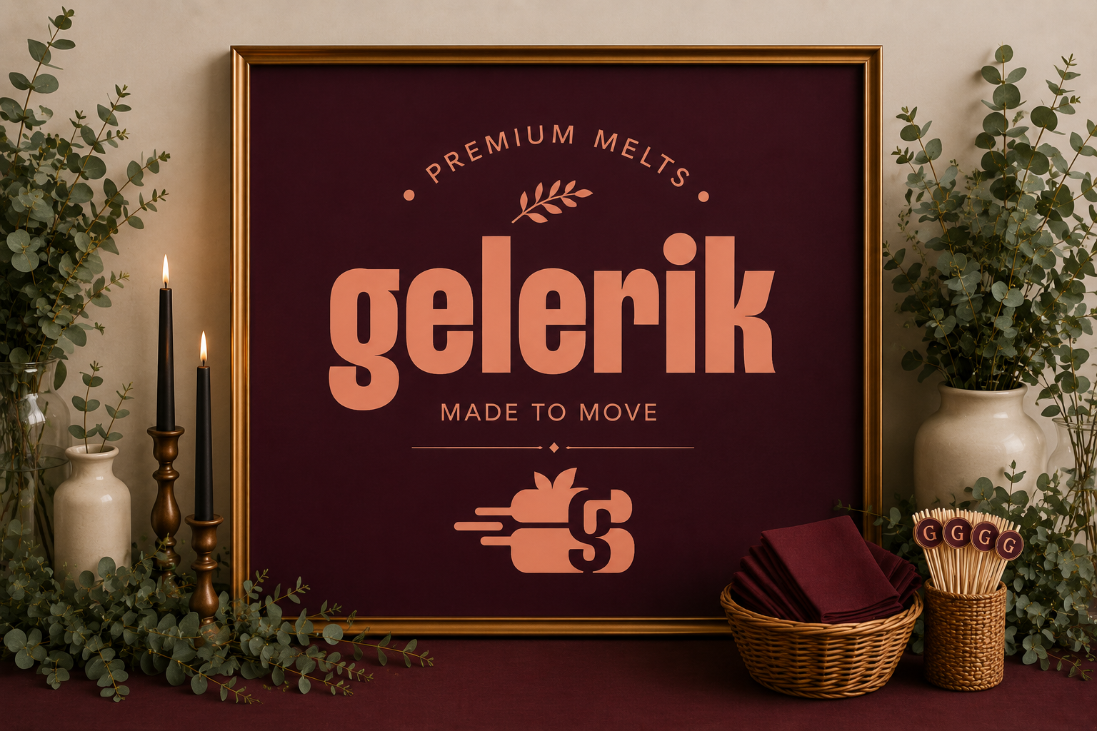 Logo Gelerik enmarcado — Premium Melts, Made to Move
